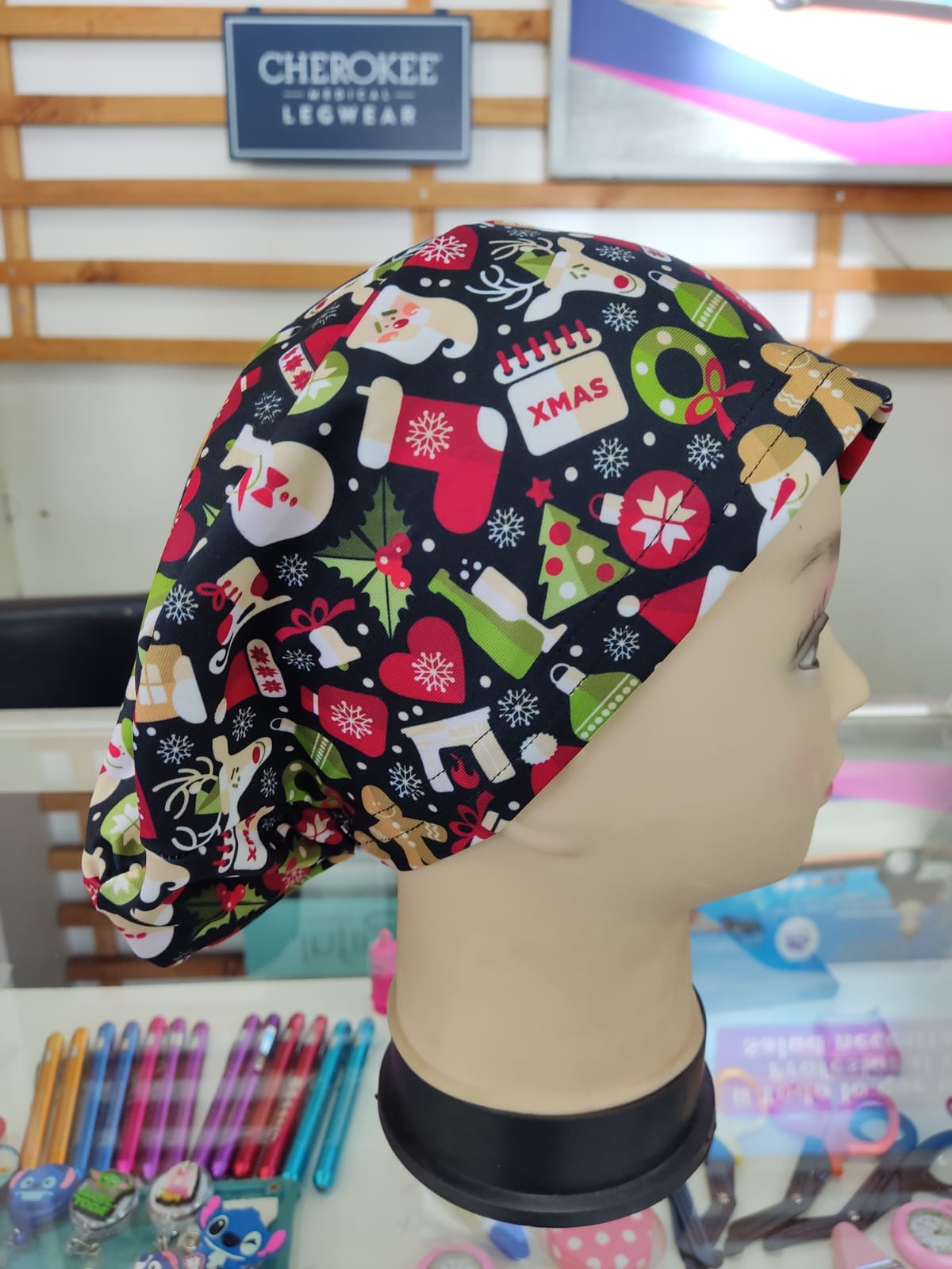 GORRO CLINICO LYCRA NAVIDAD GALLETAS