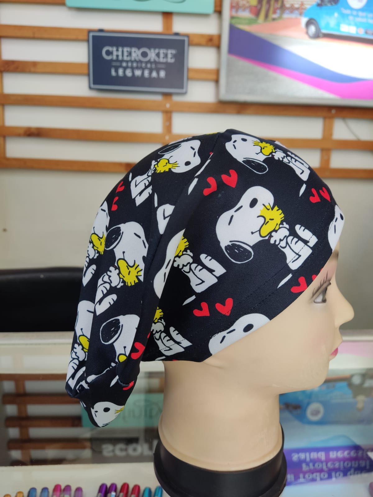 GORRO CLINICO LYCRA SNOOPY BLACK