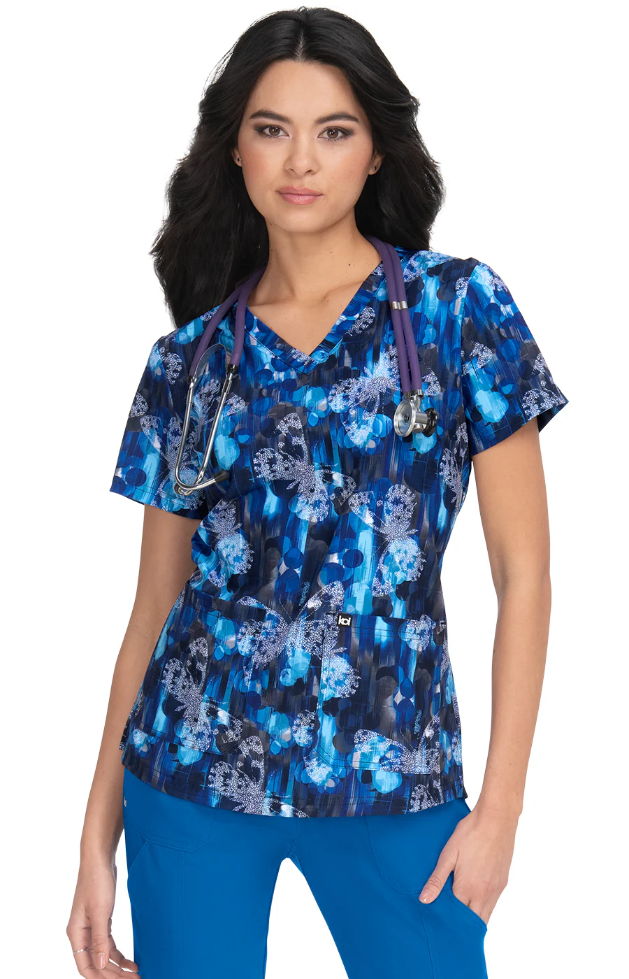 Koi Top Donna 1007TKD Eve - Henley Con Bottoni Finti, Tasche, Antipiega